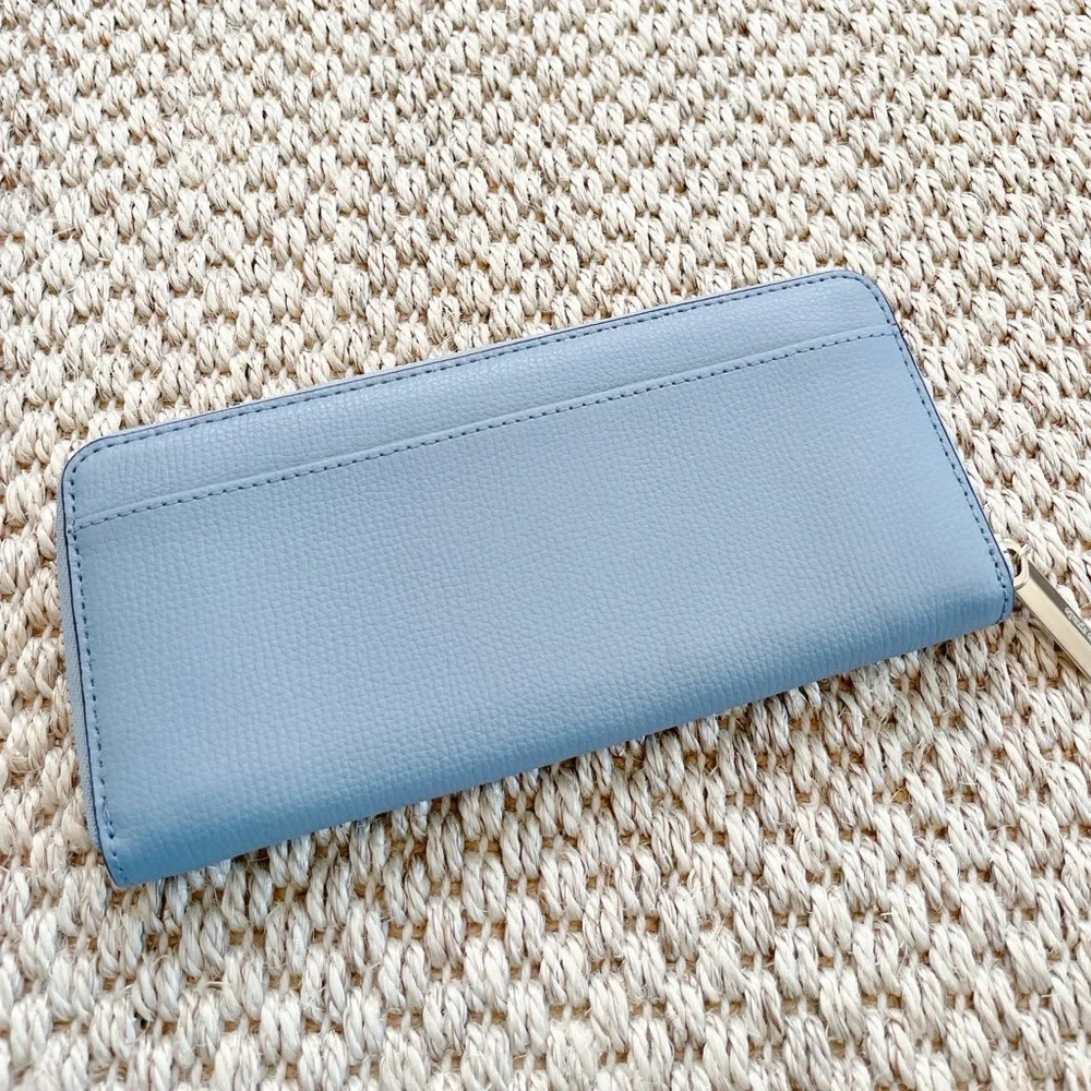 kate spade light blue zip-around continental wallet - Picture 4 of 8